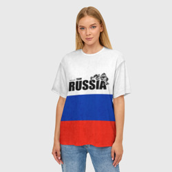 Женская футболка oversize 3D Russia - фото 2