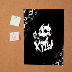 Постер Killer Queen белая на черном - фото 2