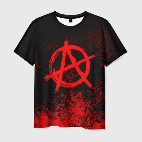 Мужская футболка с принтом Анархия anarchy, вид спереди №1