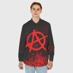 Мужская рубашка oversize 3D Анархия anarchy - фото 2