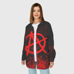 Женская рубашка oversize 3D Анархия anarchy - фото 2