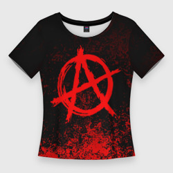 Женская футболка 3D Slim Анархия anarchy