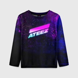 Детский лонгслив 3D Ateez neon