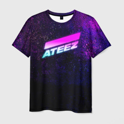 Мужская футболка 3D Ateez neon