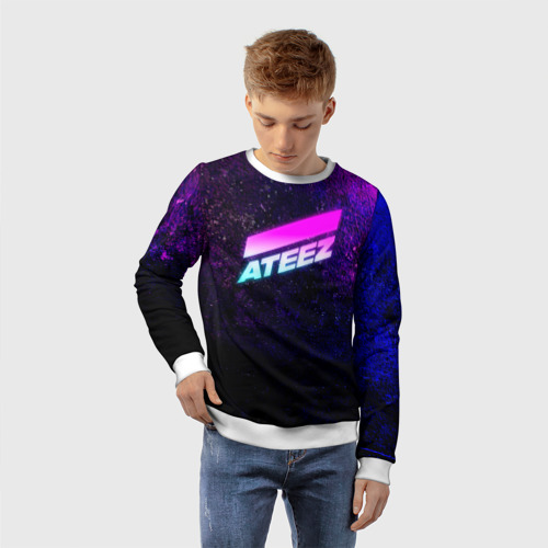 Детский свитшот 3D Ateez neon, цвет 3D печать - фото 3