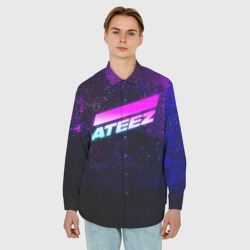 Мужская рубашка oversize 3D Ateez neon - фото 2