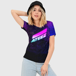 Женская футболка 3D Slim Ateez neon - фото 2