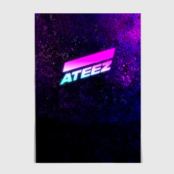 Постер Ateez neon