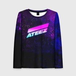 Женский лонгслив 3D Ateez neon