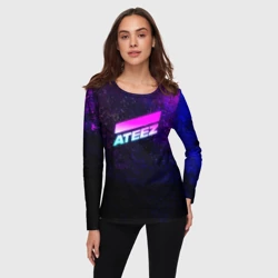 Женский лонгслив 3D Ateez neon - фото 2
