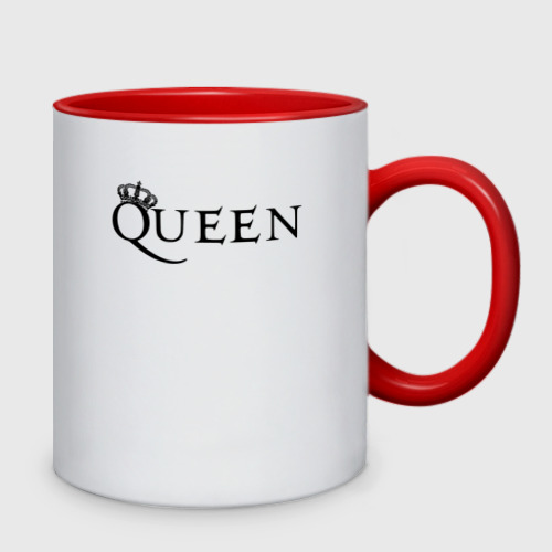 Кружка двухцветная Queen двусторонняя, цвет белый + красный - фото 2