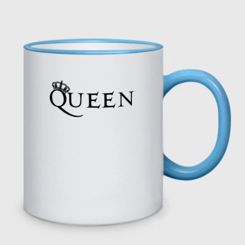 Кружка двухцветная Queen двусторонняя, цвет Кант небесно-голубой - фото 2