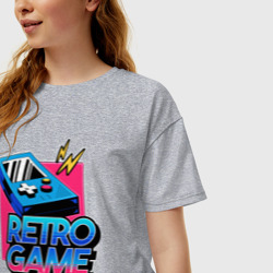 Женская футболка хлопок Oversize Retro game - фото 2