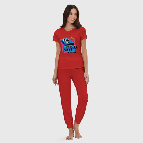 Женская пижама хлопок Retro game, цвет красный - фото 5