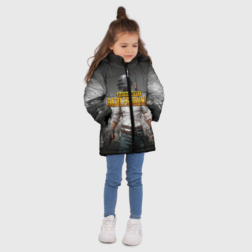 Зимняя куртка для девочек 3D PUBG ПУБГ, цвет черный - фото 5