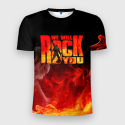 Мужская футболка 3D Slim Queen - We Will Rock You