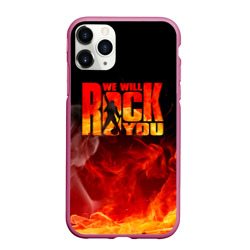 Чехол для iPhone 11 Pro Max матовый Queen - We Will Rock You