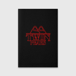 Обложка для паспорта матовая кожа Twin Peaks