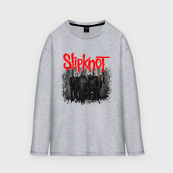 Мужской лонгслив oversize хлопок Slipknot Слипкнот