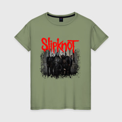 Женская футболка хлопок Slipknot Слипкнот