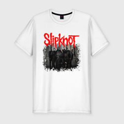 Мужская футболка хлопок Slim Slipknot Слипкнот