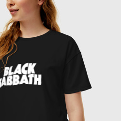 Женская футболка хлопок Oversize Black Sabbath Ozzy Osbourne - фото 2