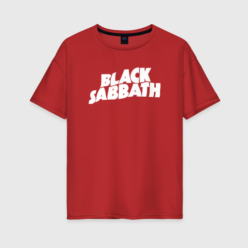 Женская футболка хлопок Oversize Black Sabbath Ozzy Osbourne, цвет красный