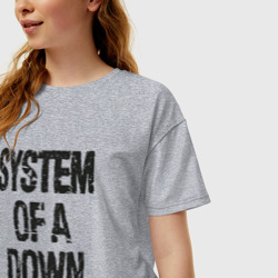 Женская футболка хлопок Oversize System of a down - фото 2