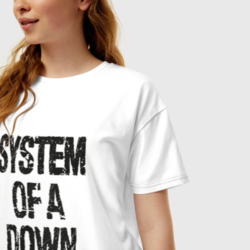 Женская футболка хлопок Oversize System of a down - фото 3