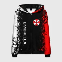 Мужская толстовка 3D на молнии Resident evil Umbrella Резидент Евил