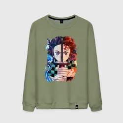 Мужской свитшот хлопок Tanjiro Kamado