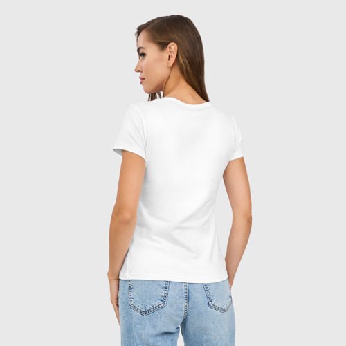 Женская футболка хлопок Slim Tanjiro Kamado, цвет белый - фото 4