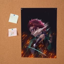 Постер Танджиро Камадо Клинок рассекающий демонов Z - фото 2