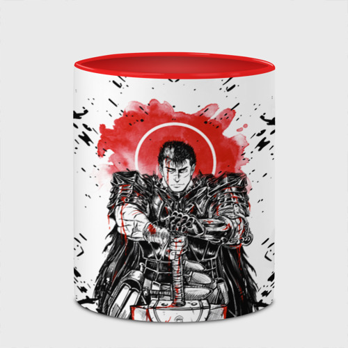 Кружка с полной запечаткой Guts Berserk blood, цвет белый + красный - фото 4