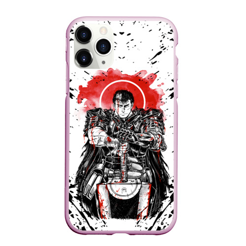 Чехол для iPhone 11 Pro Max матовый Guts Berserk blood, цвет розовый