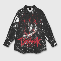 Женская рубашка oversize 3D Guts Berserk blood black