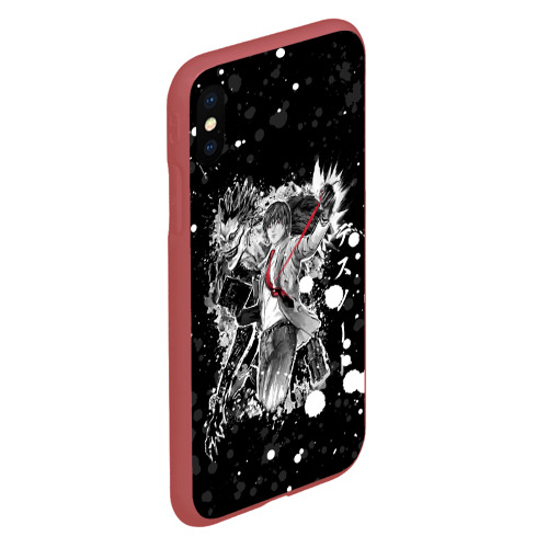 Чехол для iPhone XS Max матовый Japanese manga Death Note, цвет красный - фото 3