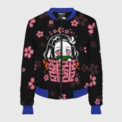 Женский бомбер 3D Надзуко Камадо в цветах