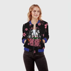Женский бомбер 3D Надзуко Камадо в цветах - фото 2