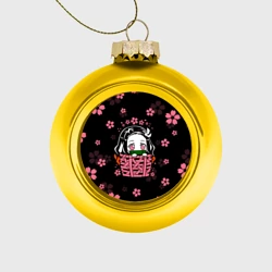 Ёлочный шар стеклянный/пластиковый Надзуко Камадо в цветах