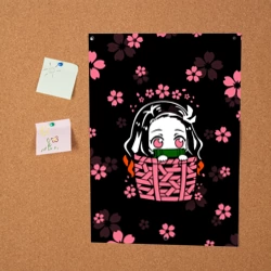 Постер Надзуко Камадо в цветах - фото 2