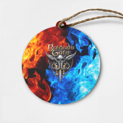 Деревянная игрушка круг Baldur`s gate III