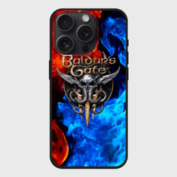 Чехол силиконовый для Apple iPhone 15 Pro матовый Baldur`s gate III