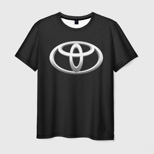 Мужская футболка 3D Toyota carbone, цвет 3D печать
