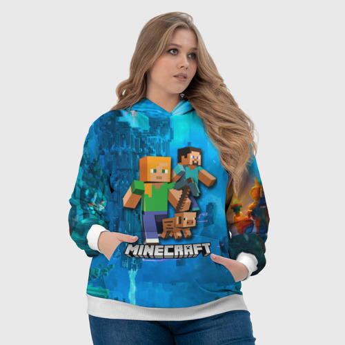 Женская толстовка 3D Minecraft Майнкрафт, цвет 3D печать - фото 6
