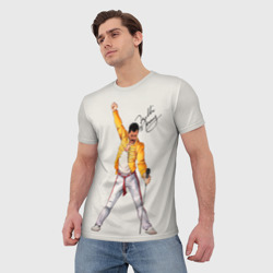 Мужская футболка 3D Фредди Меркьюри автограф - фото 2