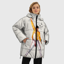 Женская зимняя куртка Oversize Фредди Меркьюри автограф - фото 2