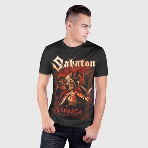 Мужская футболка 3D Slim Sabaton - Sparta, цвет 3D печать - фото 3