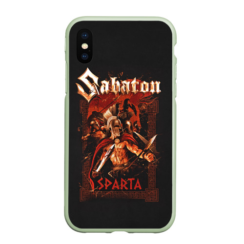 Чехол для iPhone XS Max матовый Sabaton - Sparta, цвет салатовый