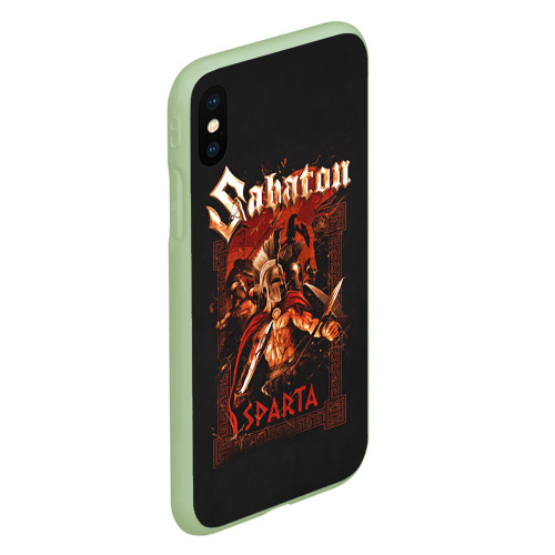 Чехол для iPhone XS Max матовый Sabaton - Sparta, цвет салатовый - фото 3